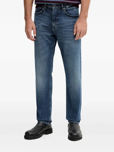 Hugo Boss Logo-patch Jeans In Blue