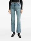 Hugo Boss Logo-patch Jeans In Blue