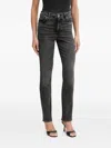Hugo Boss Logo-patch Jeans In Gray