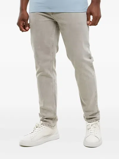 Hugo Boss Logo-patch Jeans In Gray