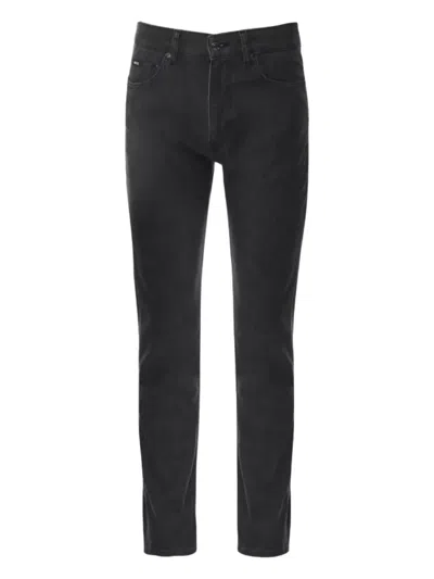 Hugo Boss Logo-patch Jeans In Gray