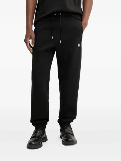Hugo Boss Logo-patch Joggers In Black