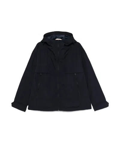 Hugo Boss Logo-patch Lightweight Jacket In Midnight Blue
