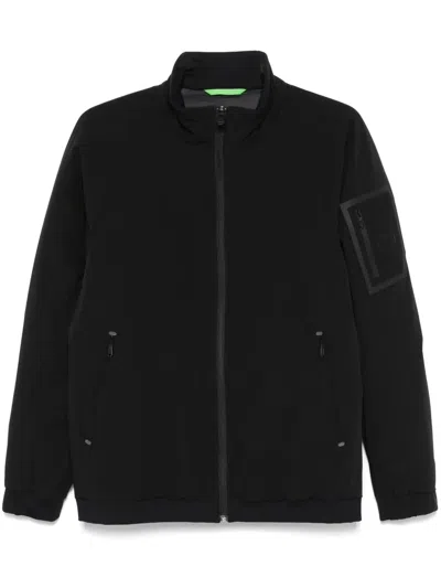 Hugo Boss Logo-patch Padded Jacket In Black