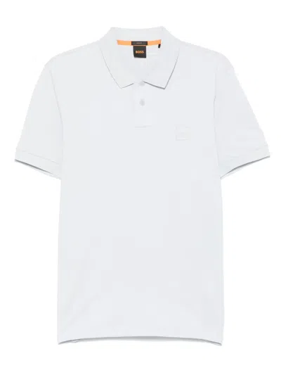 Hugo Boss Logo-patch Polo Shirt In White