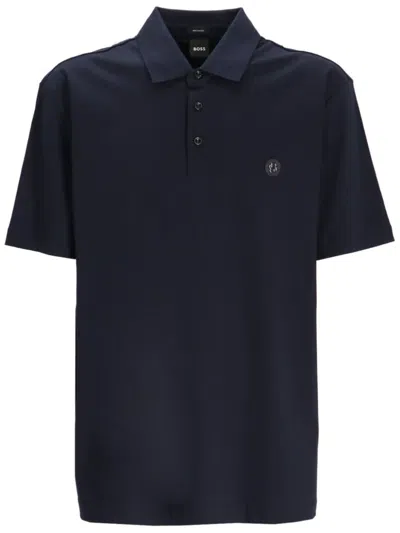 HUGO BOSS LOGO-PATCH POLO SHIRT