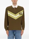 Hugo Boss Polo Shirt With College Style Logo In Brown