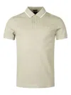 Hugo Boss Logo-patch Polo Shirt In Neutral
