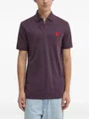 Hugo Boss Logo-patch Polo Shirt In Purple