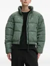 Hugo Boss Logo-patch Quilted Jacket In Green