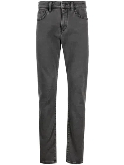 Hugo Boss Logo-patch Skinny-cut Jeans In Grey