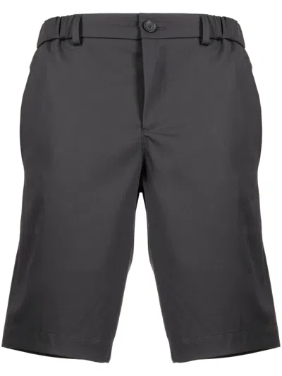 Hugo Boss Logo-patch Slim-fit Shorts In Grey