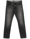 Hugo Boss Logo-patch Slim Jeans In Grey