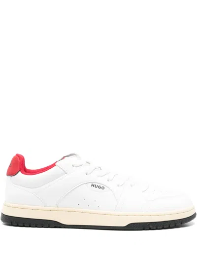 Hugo Boss Logo-patch Sneakers In 白色