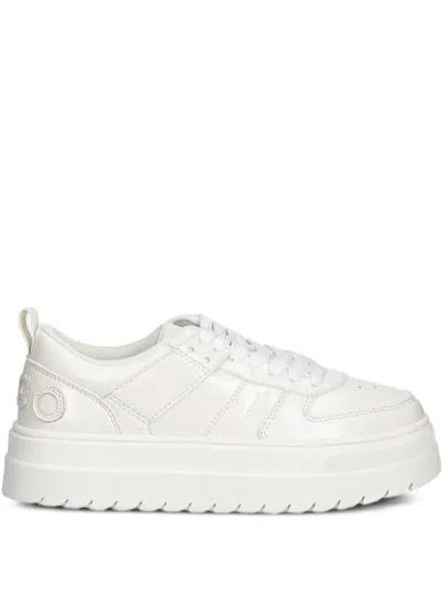 Hugo Boss Logo-patch Sneakers In White