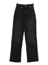 Hugo Boss Logo-patch Straight Jeans In Black