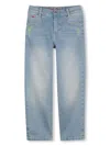Hugo Boss Logo-patch Straight Jeans In Blue