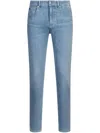 Hugo Boss Logo Patch Straight-leg Jeans In Blue