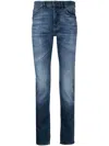 HUGO BOSS LOGO-PATCH STRAIGHT-LEG JEANS