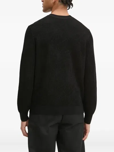 Hugo Boss Logo-patch Sweater In Black