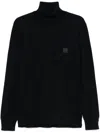 Hugo Boss Logo-patch Sweater In Blue