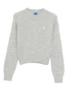 Hugo Boss Logo-patch Sweater In Gray