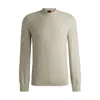 Hugo Boss Cotton-terry Relaxed-fit Sweatshirt With Logo Patch In Neutral