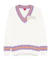 Hugo Boss Logo-patch Sweater In White