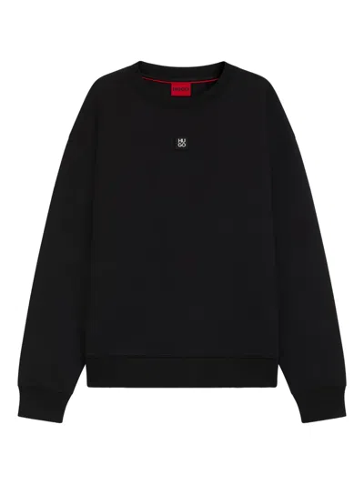 Hugo Boss Logo-patch Sweatshirt In Black