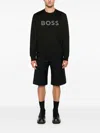 Hugo Boss Logo-patch Sweatshirt In Black