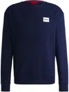Hugo Boss Logo-patch Sweatshirt In Blue
