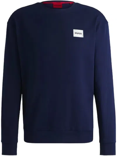 Hugo Boss Logo-patch Sweatshirt In Blue