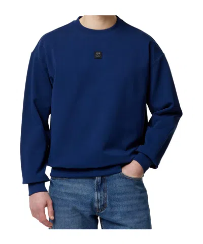 Hugo Boss Logo-patch Sweatshirt In Blue
