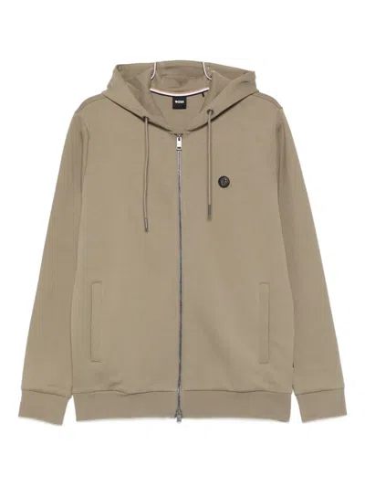 HUGO BOSS LOGO-PATCH SWEATSHIRT