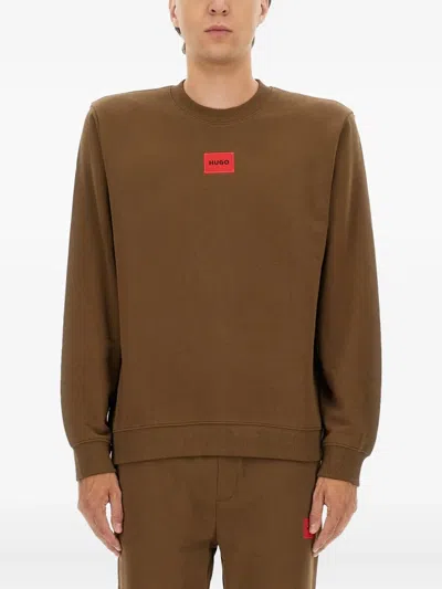 HUGO BOSS LOGO-PATCH SWEATSHIRT