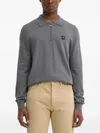 Hugo Boss Logo Patch Sweatshirt In Gray