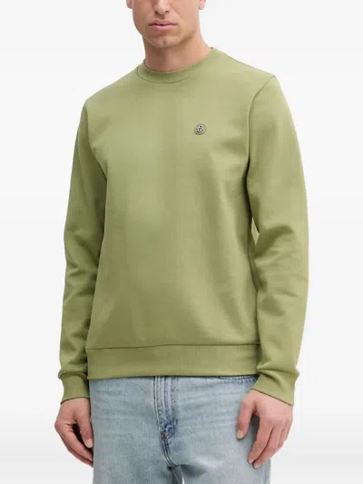 Hugo Boss Logo-patch Sweatshirt In Green