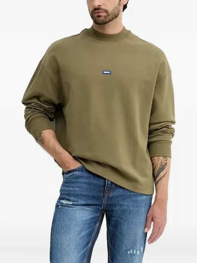 Hugo Boss Logo-patch Sweatshirt In Green