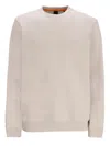 Hugo Boss Logo-patch Sweatshirt In Neutrals