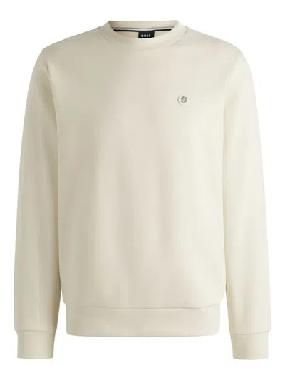 Hugo Boss Sweatshirt With Double B Monogram In White