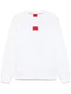Hugo Boss Logo Crew Neck Sweater In White