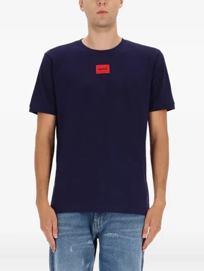 Hugo Boss Logo-patch T-shirt In Blue