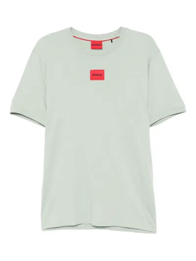 Hugo Boss T-shirt Mit Logo-patch In Green