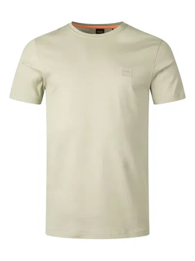 Hugo Boss Logo-patch T-shirt In Neutral