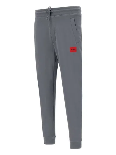 Hugo Boss Logo-patch Track Pants In Grey