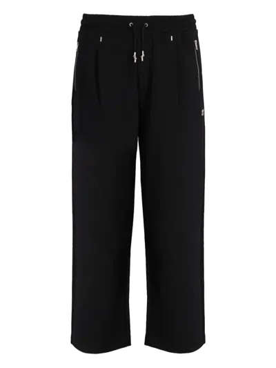 Hugo Boss Logo-patch Trousers In Black