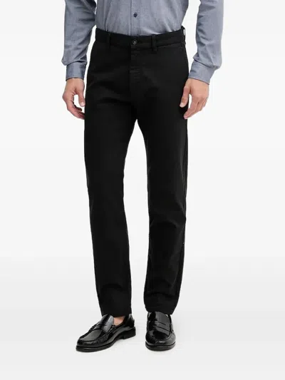 Hugo Boss Logo Patch Trousers In Black
