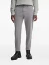 Hugo Boss Logo-patch Trousers In Gray