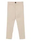 Hugo Boss Logo-patch Trousers In Neutrals