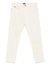 Hugo Boss Logo-patch Trousers In Neutrals